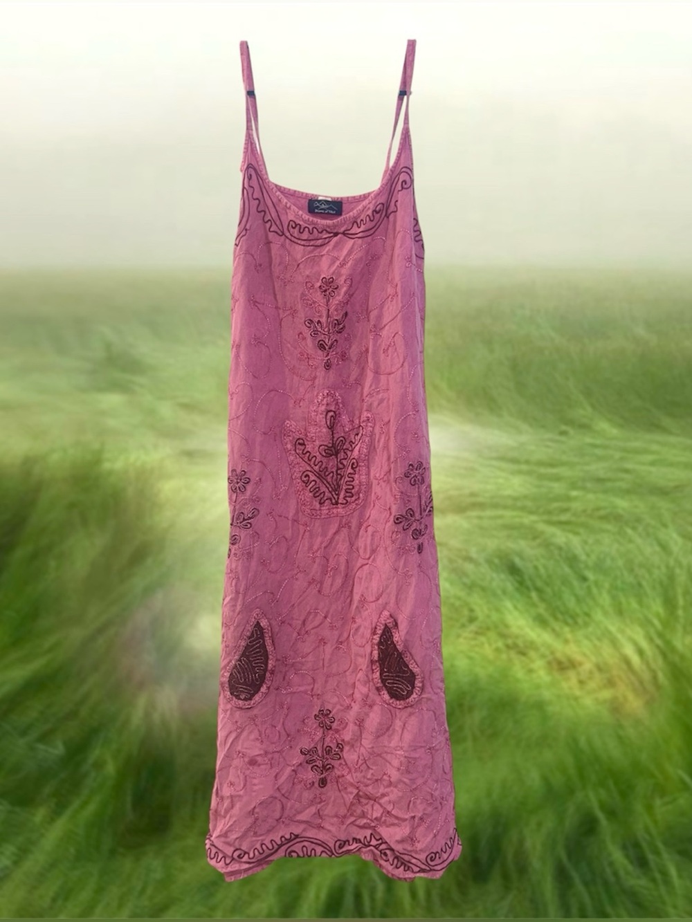 Vintage hand dyed paisley dress